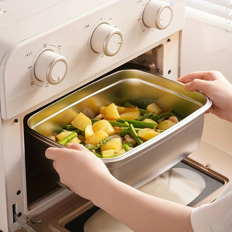 Stainless Steel Lunch Box With Handle Lid