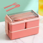 Kids Double Layer Microwave Bento Box Set