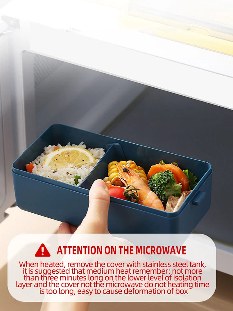 Kids Double Layer Microwave Bento Box Set